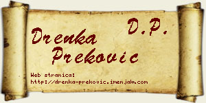 Drenka Preković vizit kartica